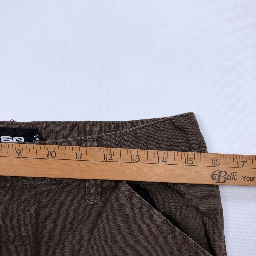 RSQ Utility Mens 31x32 Brown Double Front Knee Carpenter Pants Straight Leg